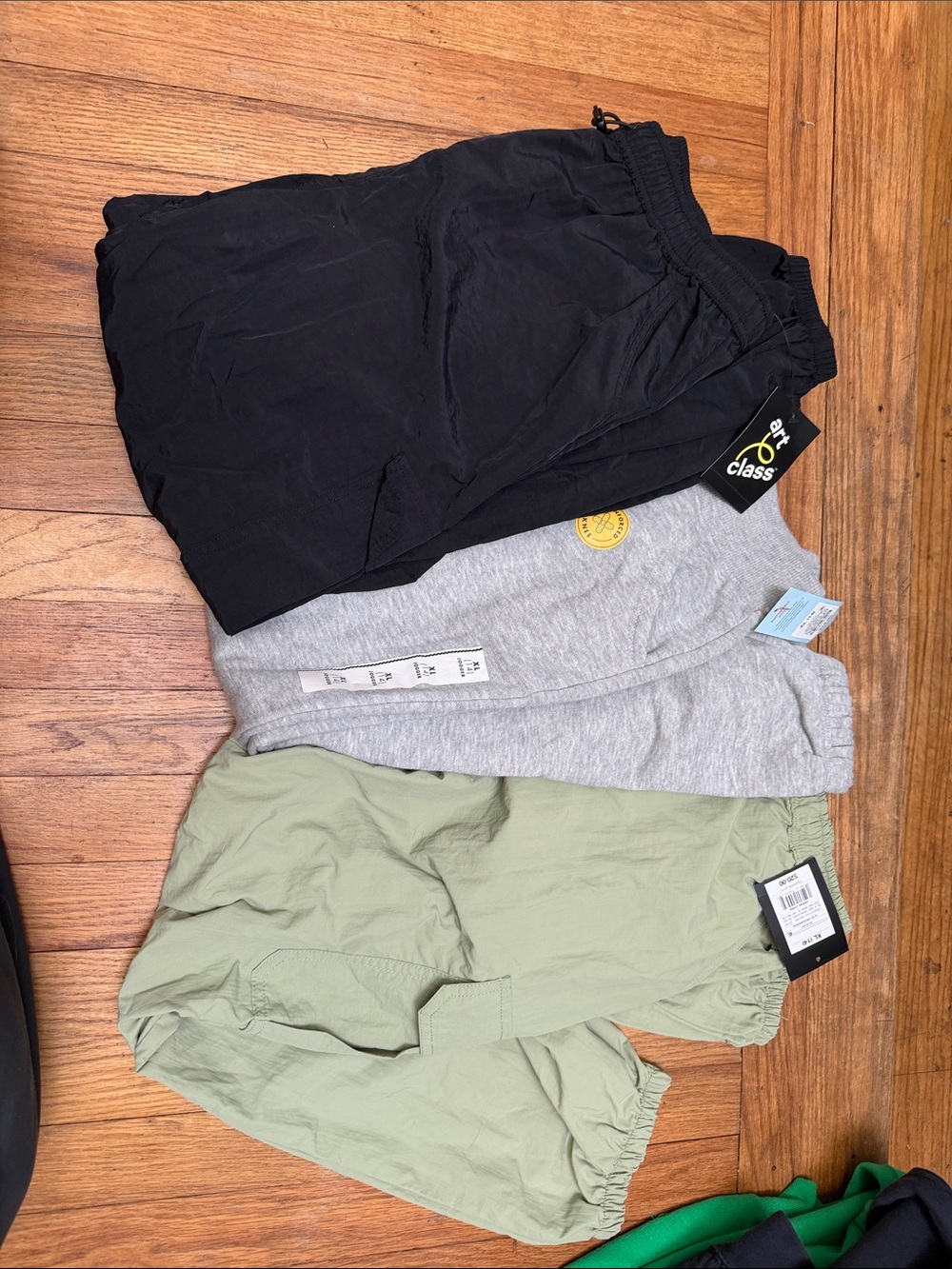 Kids Active pants  - Black, Gray & Sage